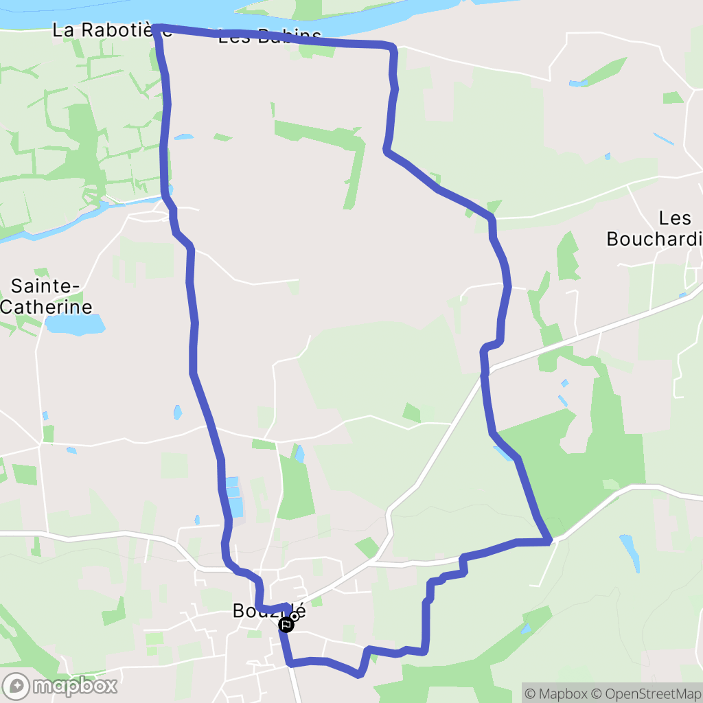 Orée d'Anjou : carte du parcours de randonnée - France