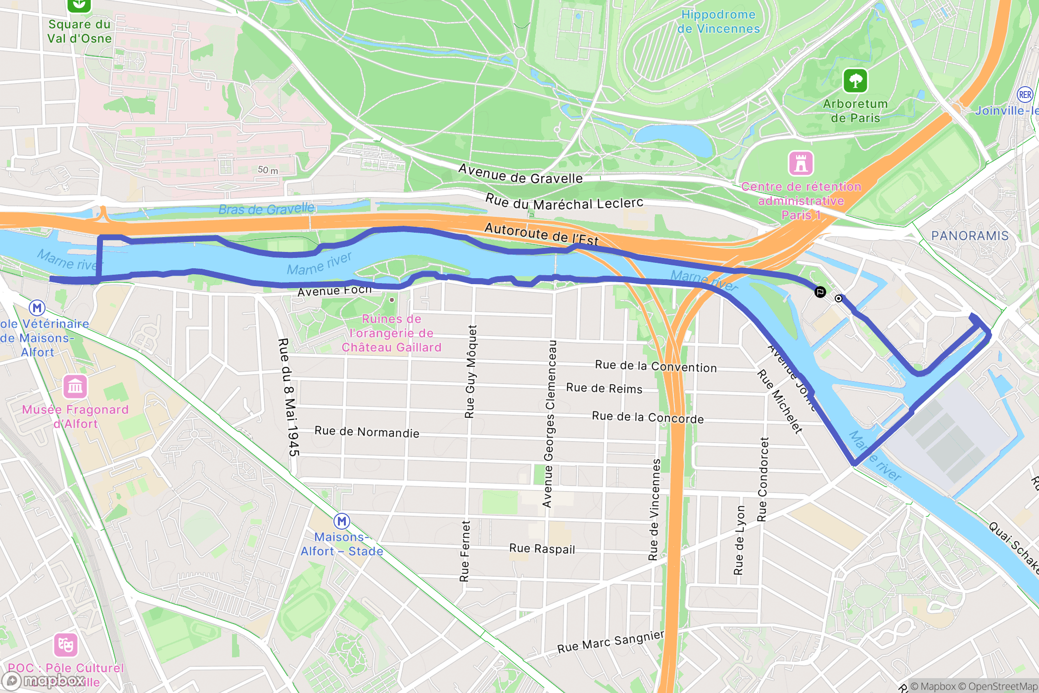 Saint-Maurice : carte du parcours de randonnée - France