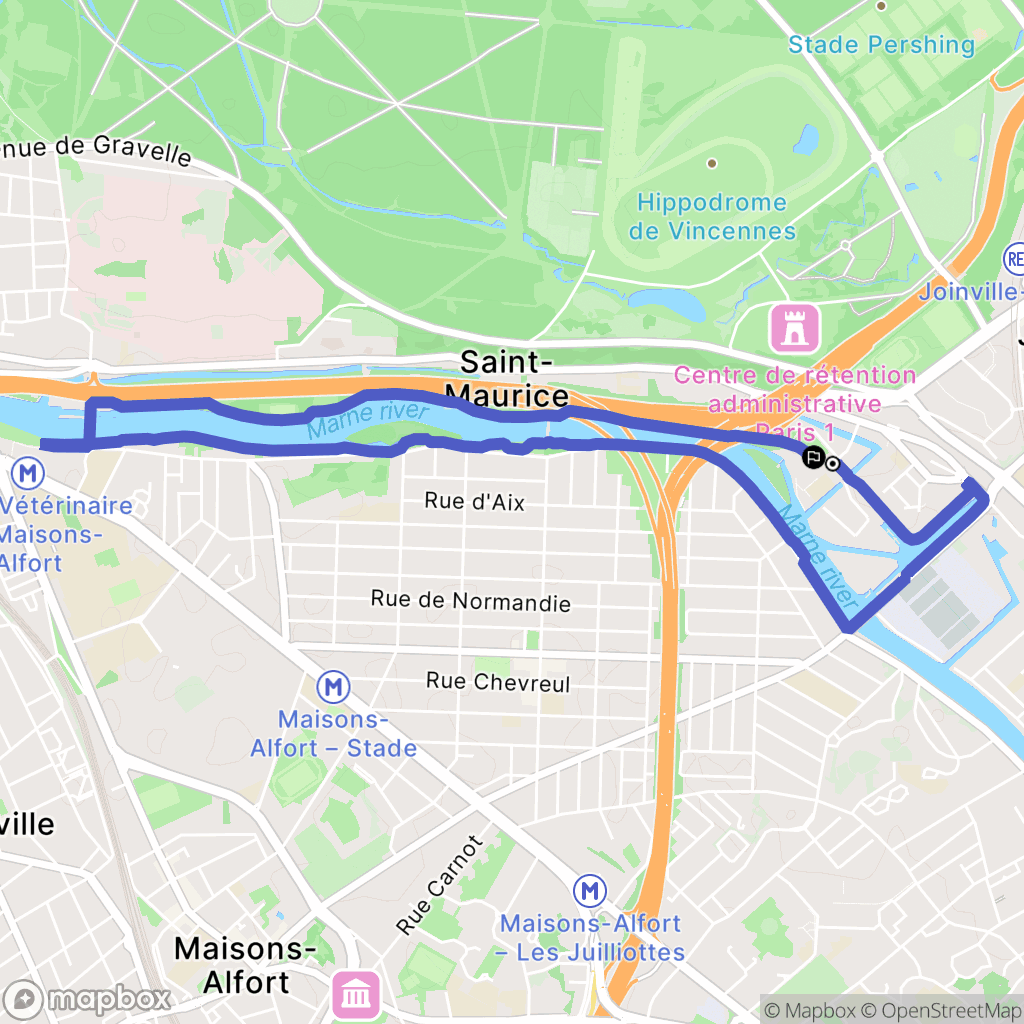 Saint-Maurice : carte du parcours de randonnée - France