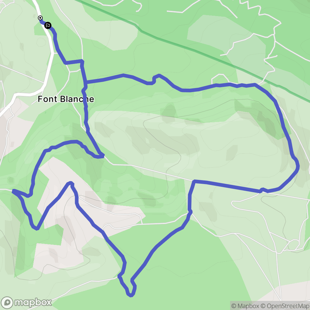 Roquefort-la-Bédoule : carte du parcours de randonnée - France