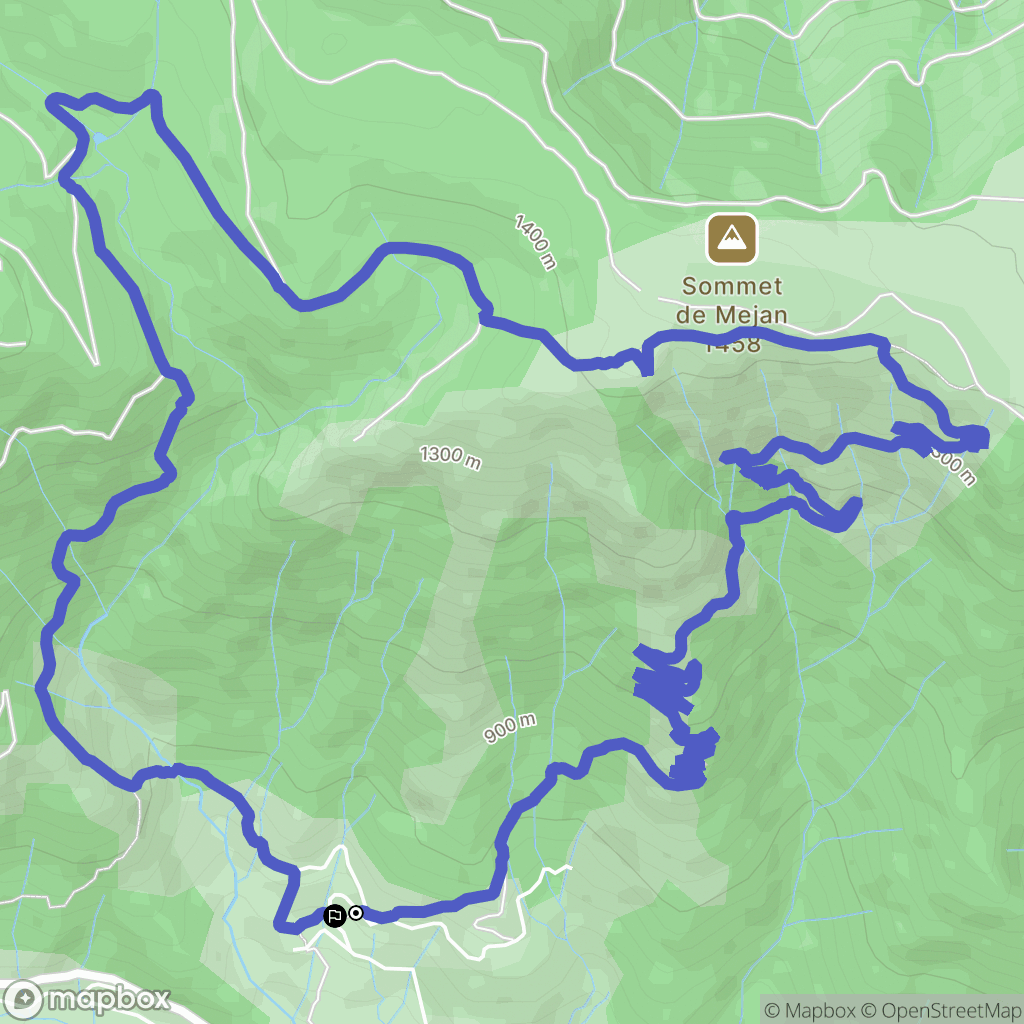 Valgorge : carte du parcours de randonnée - France