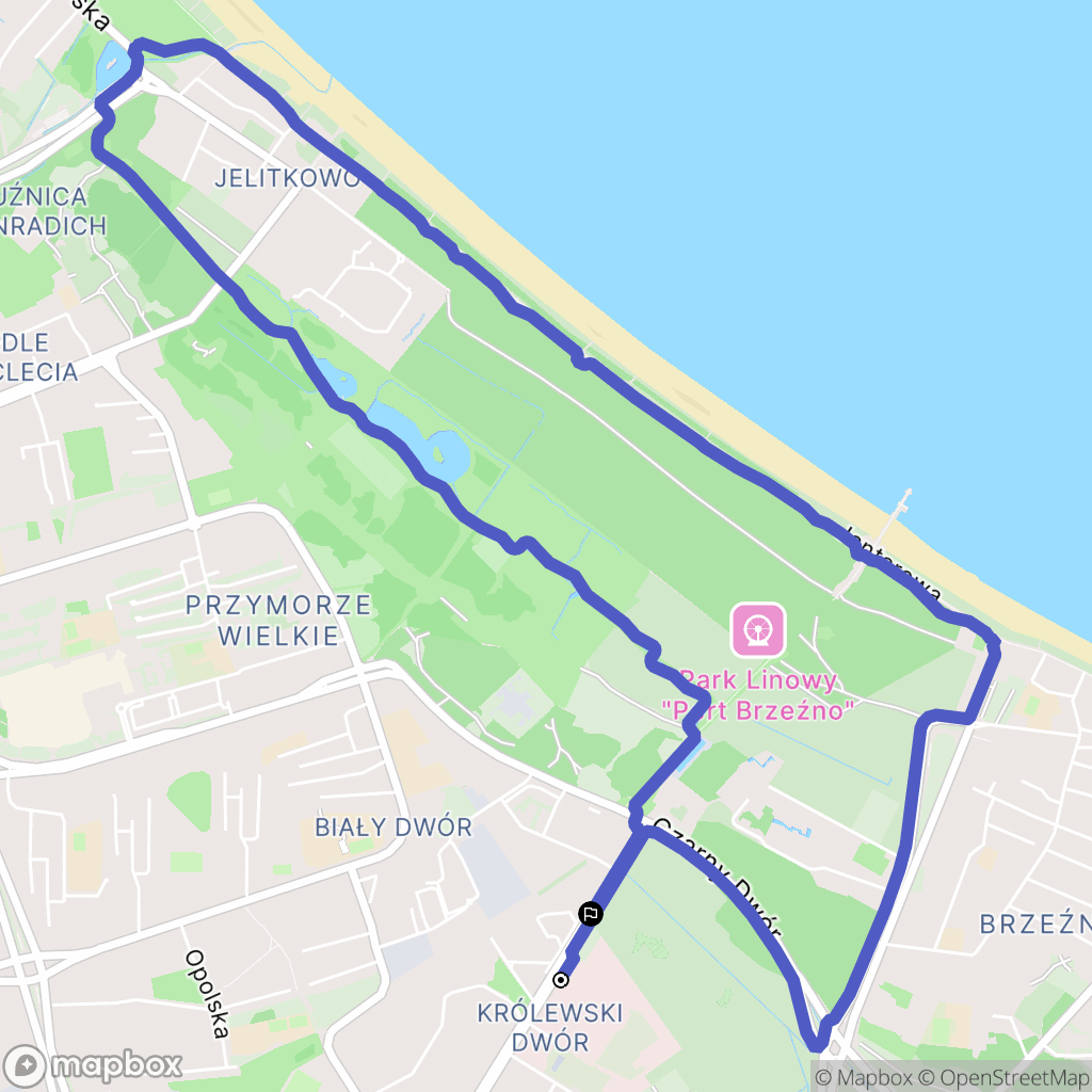 Gdańsk: mapa trasy - Poland