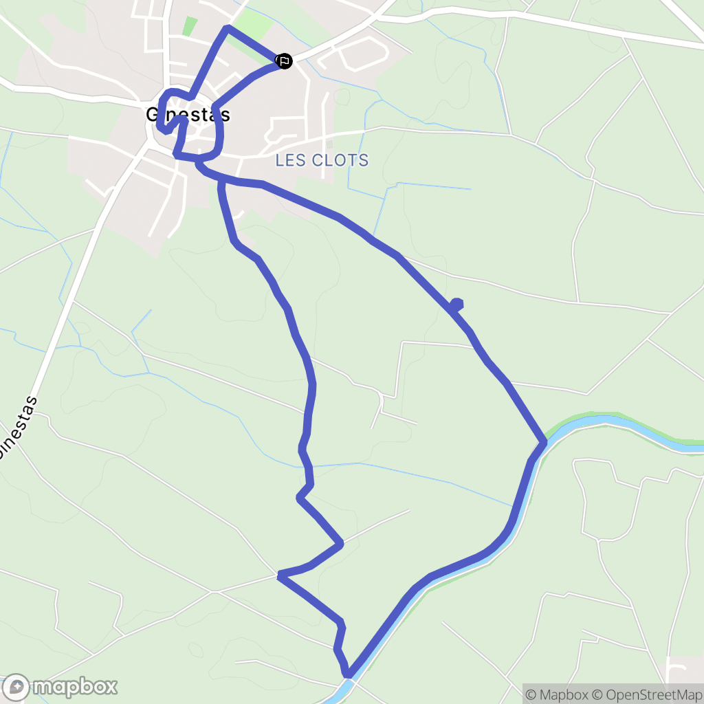Ginestas : carte du parcours de randonnée - France