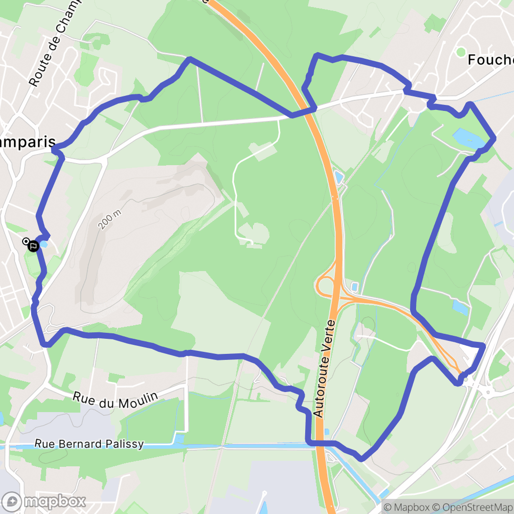 Damparis : carte du parcours de randonnée - France