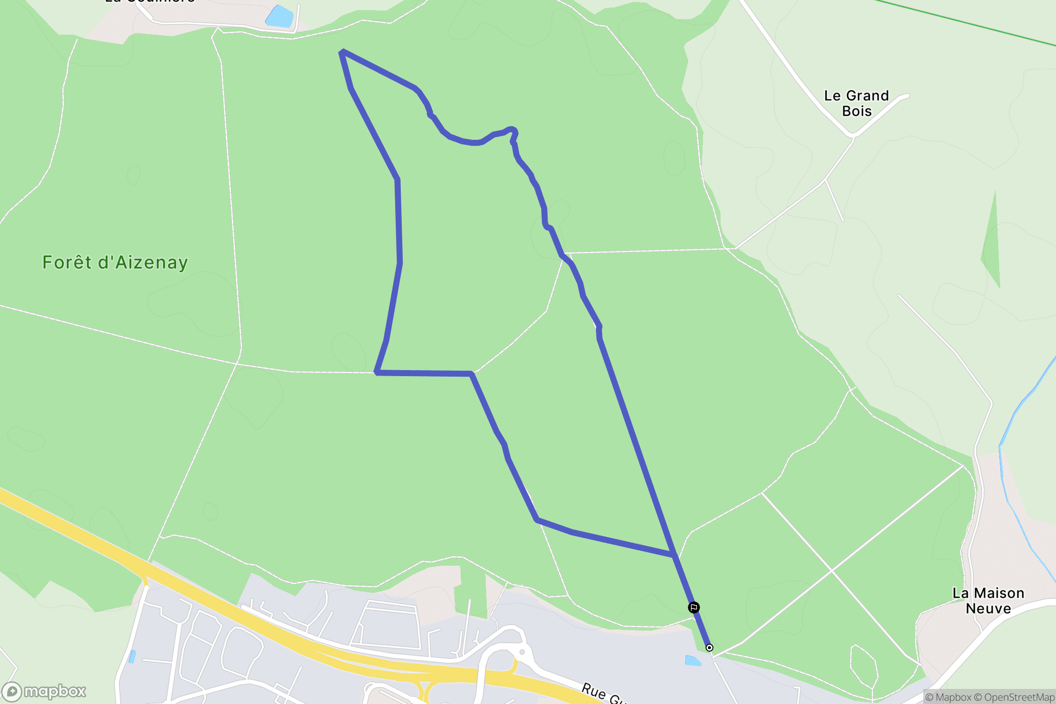 Aizenay : carte du parcours de randonnée - France