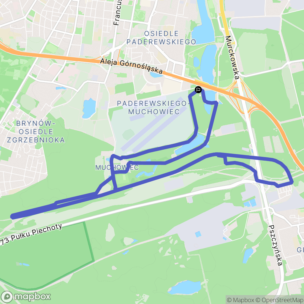 Katowice: mapa trasy - Poland