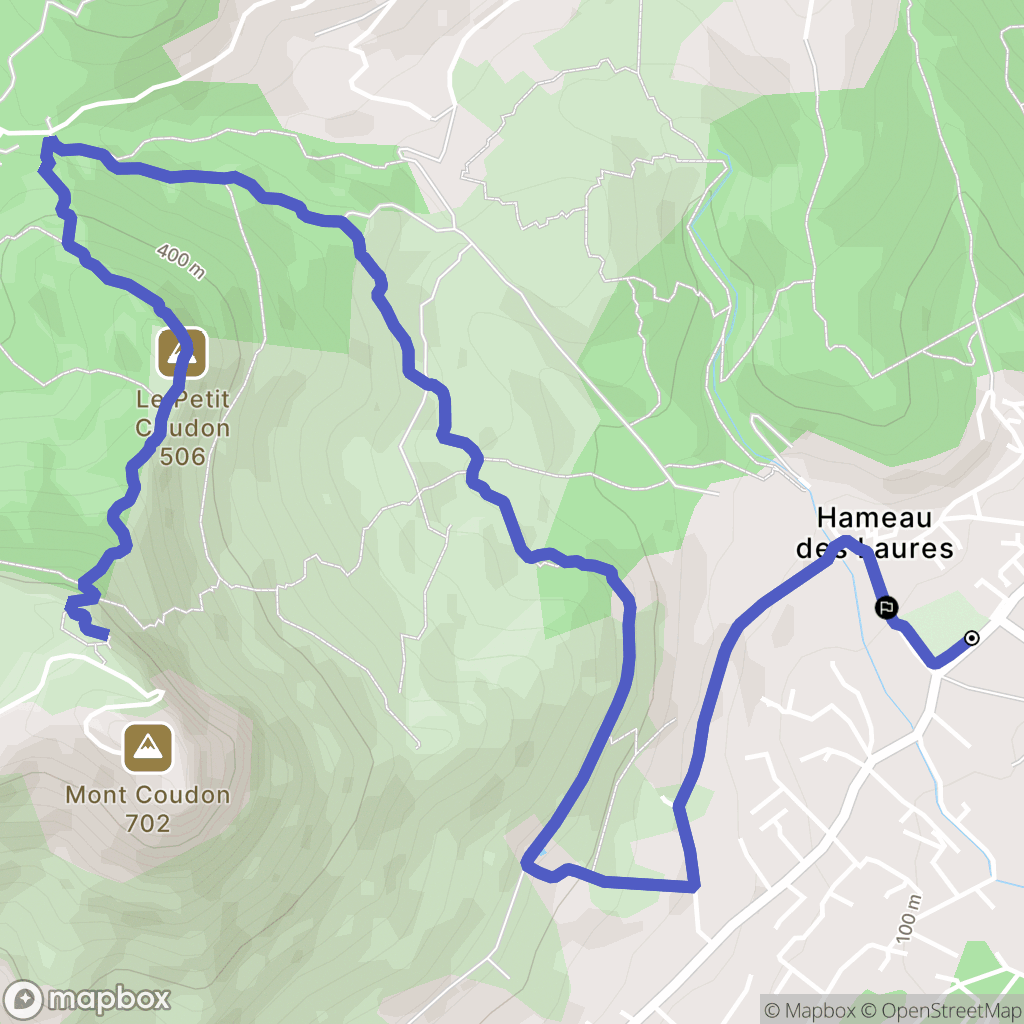 La Farlède : carte du parcours de randonnée - France
