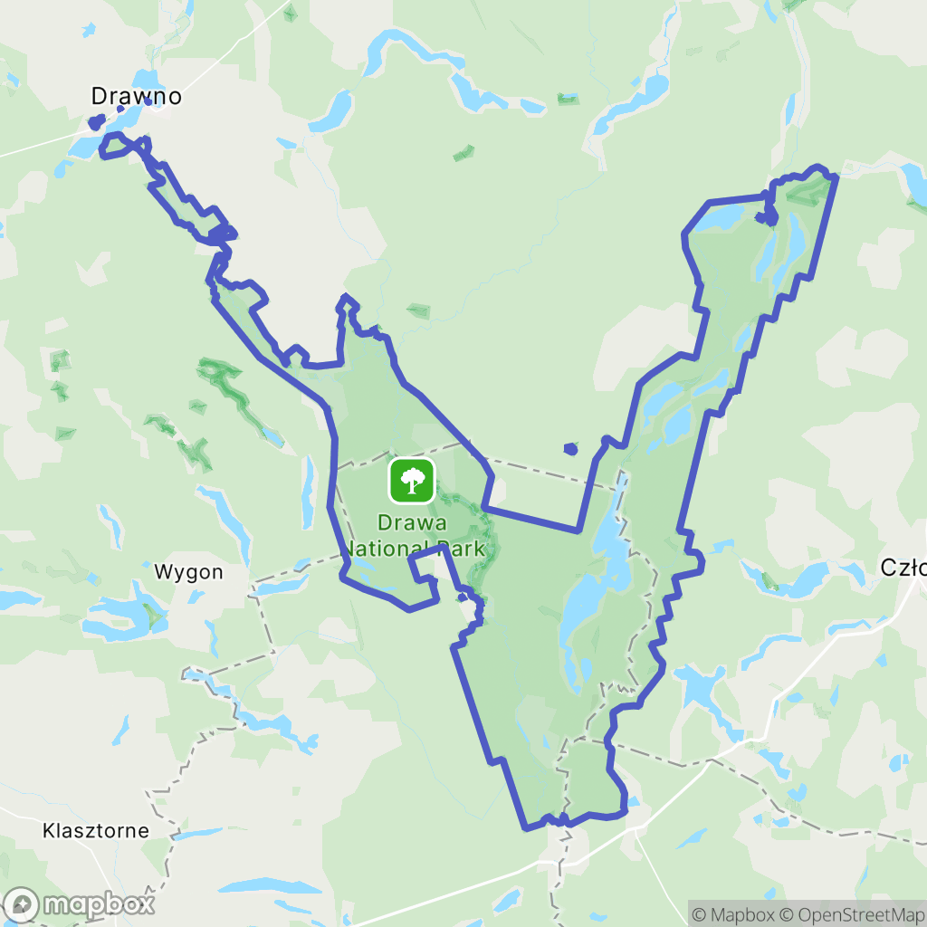 Mapa wyznaczonego obszaru drawienski-park-narodowy