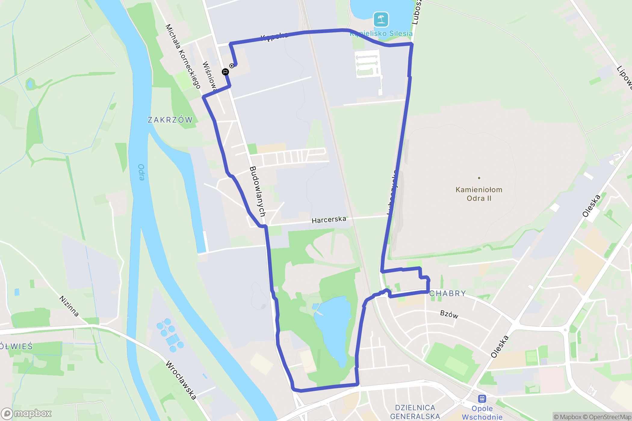 Opole: mapa trasy - Poland
