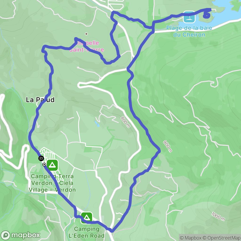 Castellane : carte du parcours de randonnée - France
