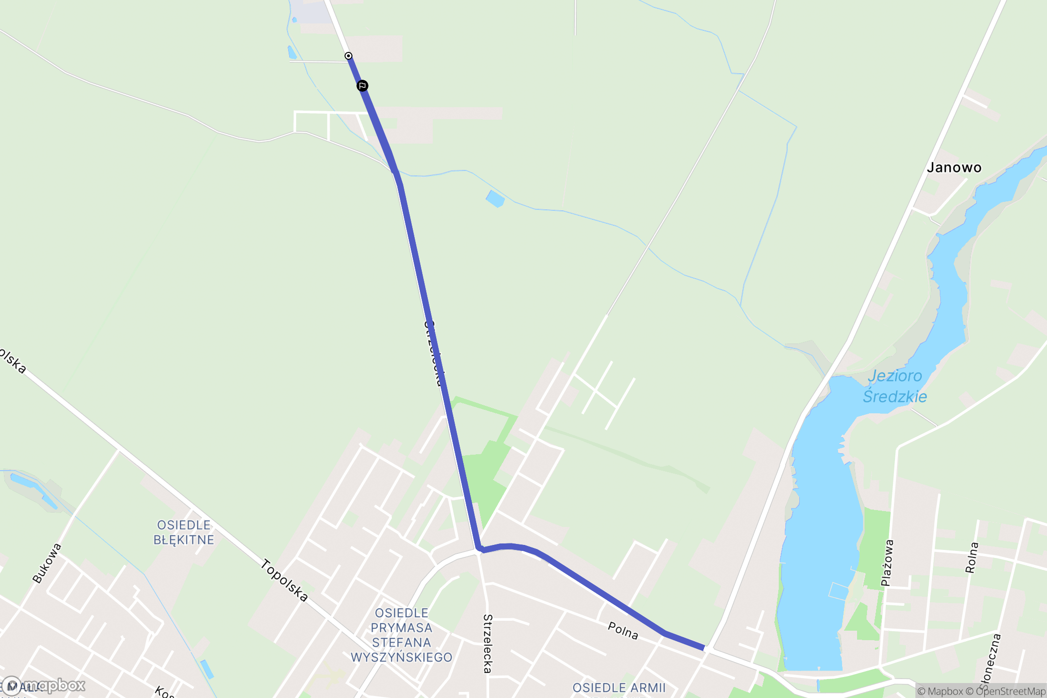 Zielniki: mapa trasy - Poland