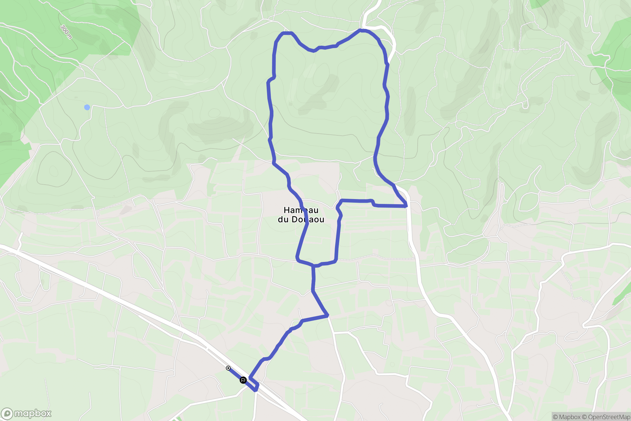 Lambesc : carte du parcours de randonnée - France