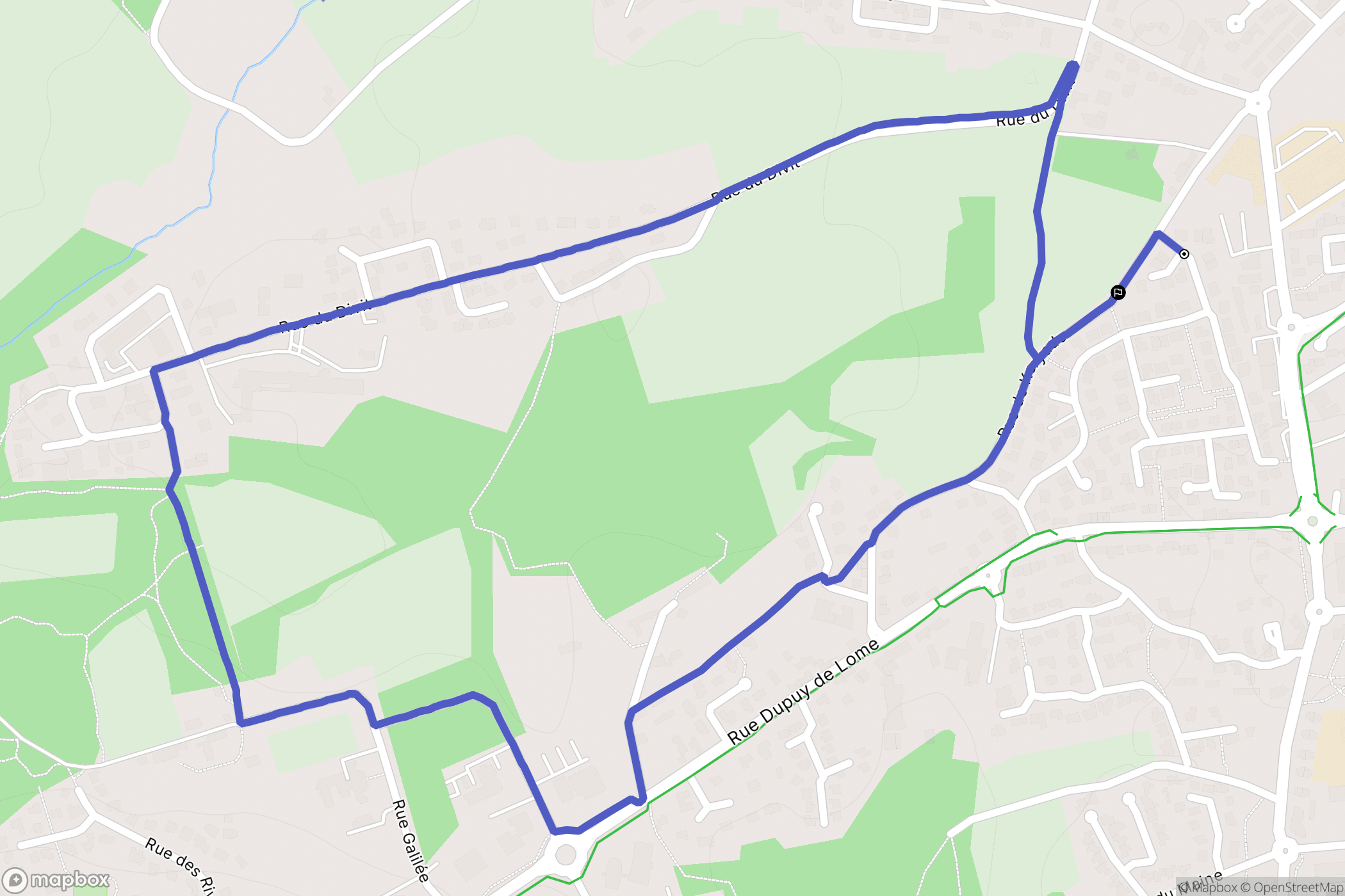 Ploemeur : carte du parcours de randonnée - France