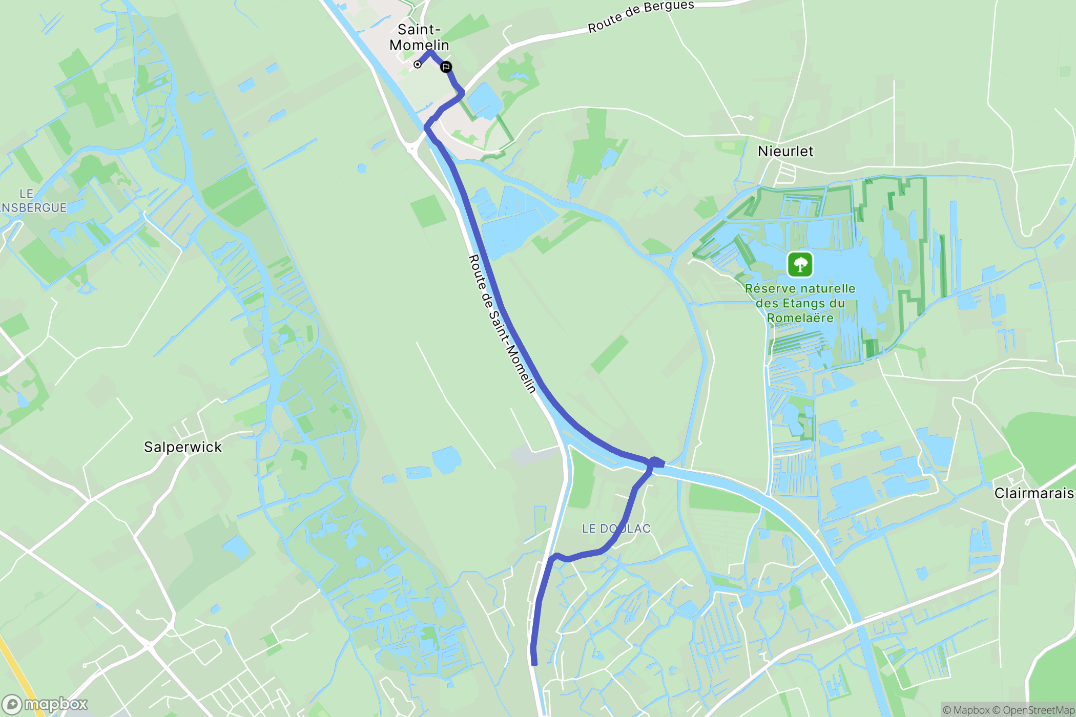 Saint-Momelin : carte du parcours de randonnée - France