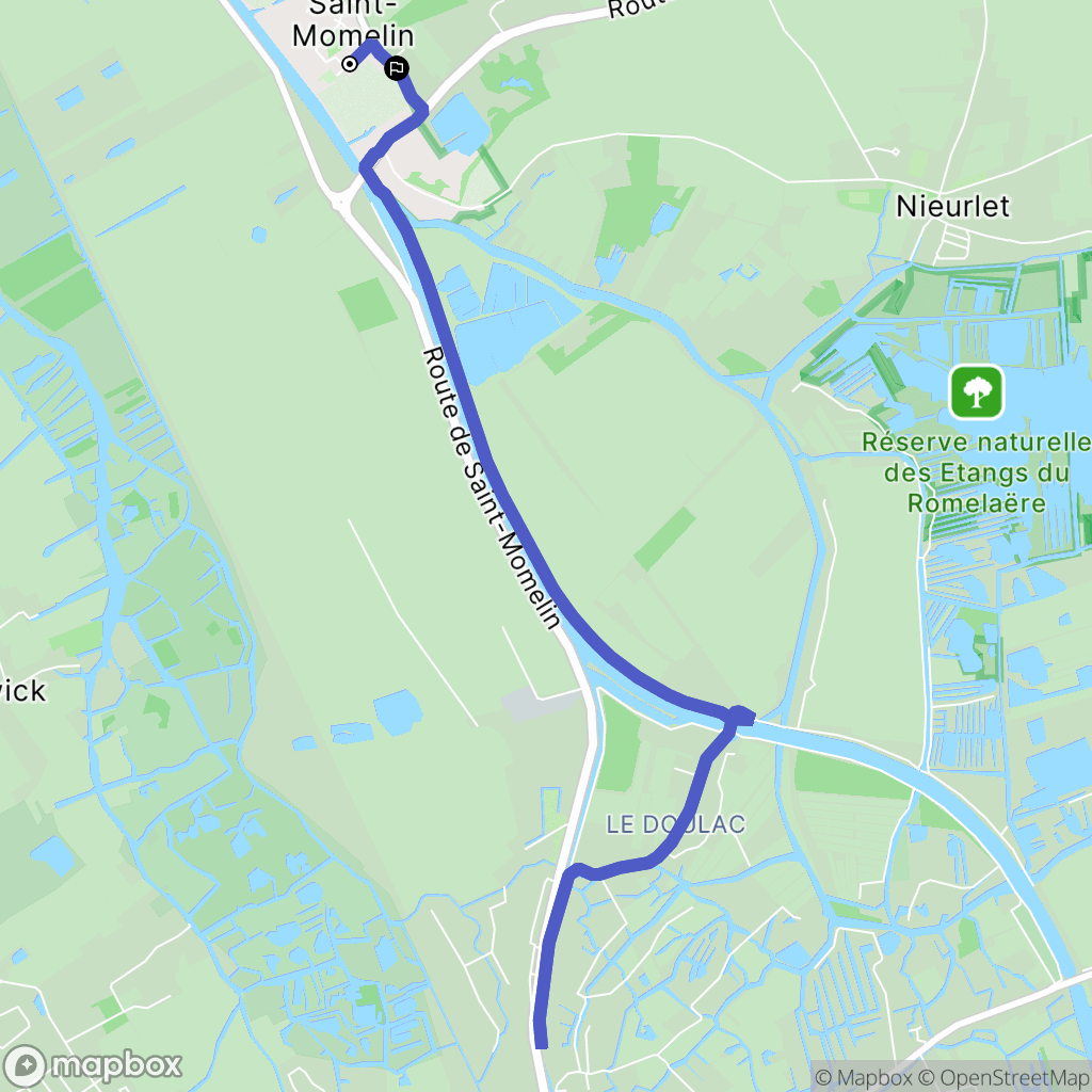 Saint-Momelin : carte du parcours de randonnée - France
