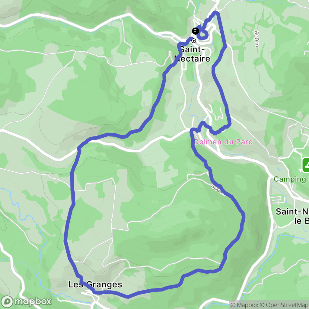 Saint-Nectaire : carte du parcours de randonnée - France