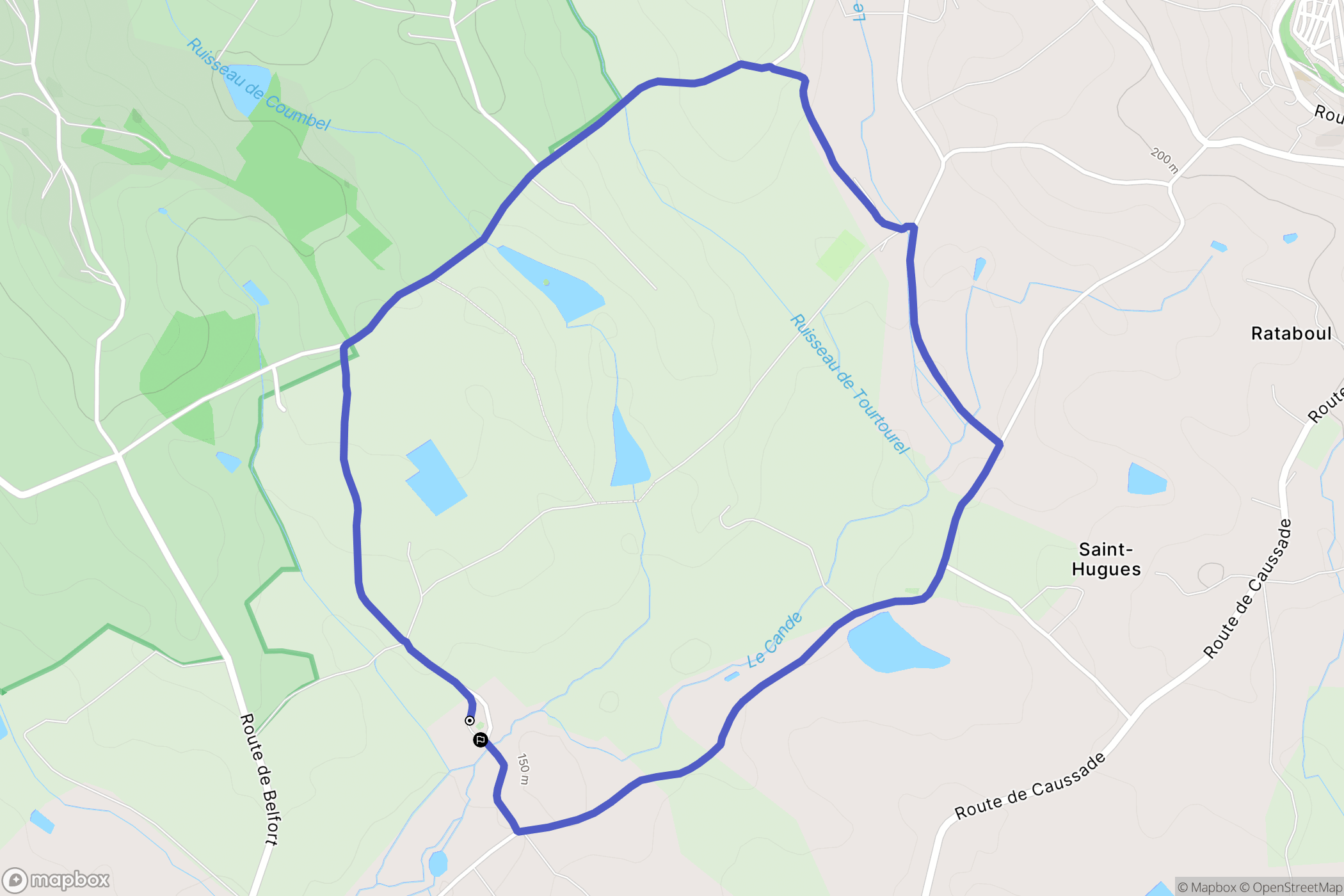 Lapenche : carte du parcours de randonnée - France
