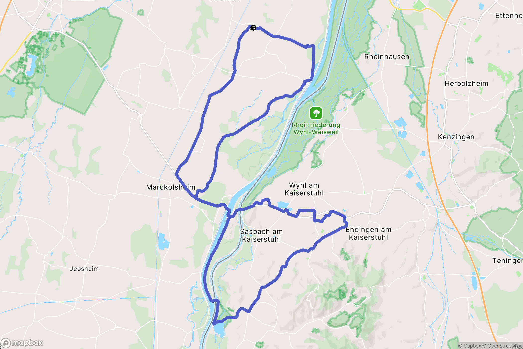Sundhouse : carte du parcours de randonnée - France
