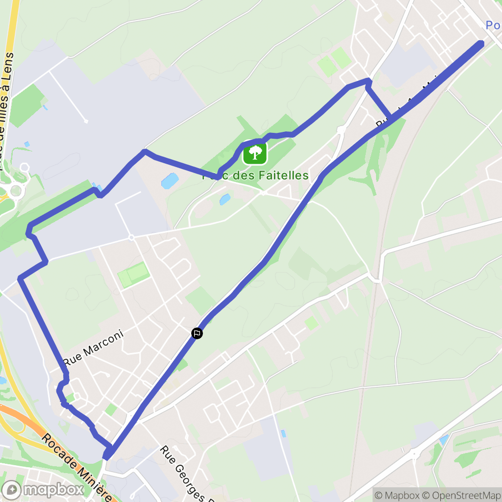 Vendin-le-Vieil : carte du parcours de randonnée - France