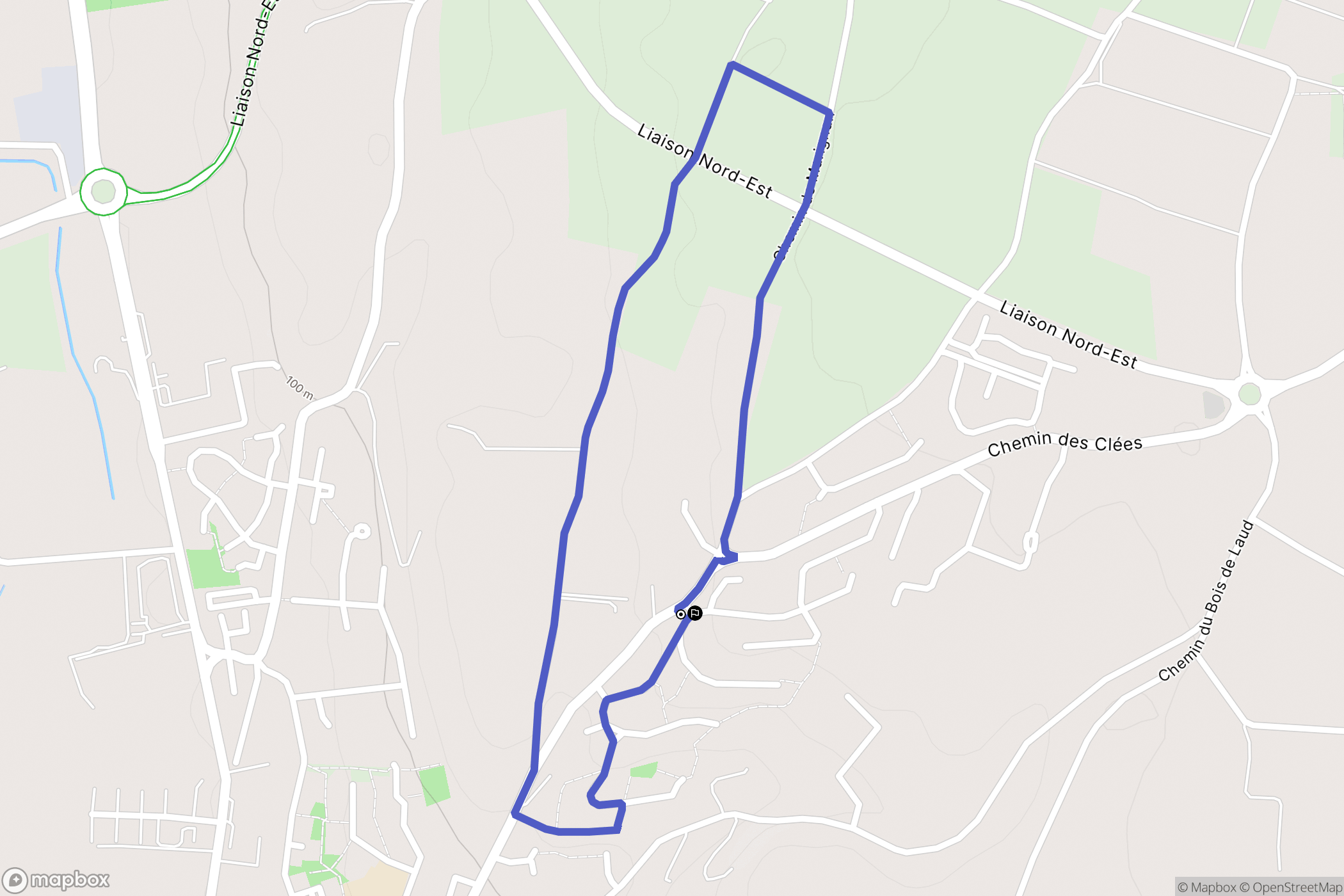 Montélimar : carte du parcours de randonnée - France