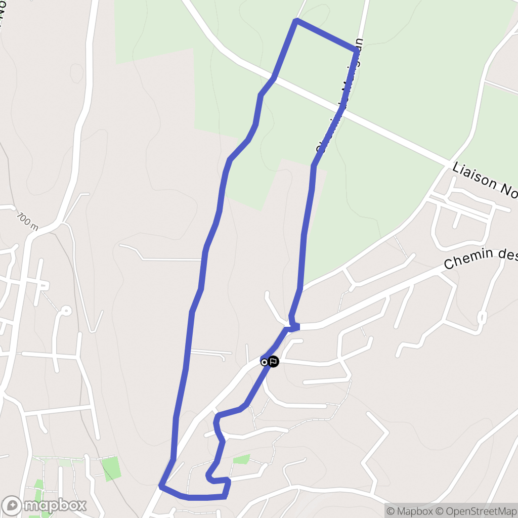 Montélimar : carte du parcours de randonnée - France