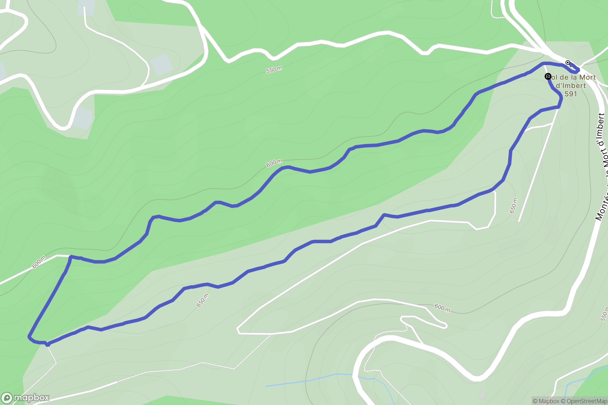 Manosque : carte du parcours de randonnée - France