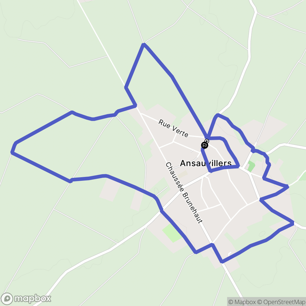 Ansauvillers : carte du parcours de randonnée - France