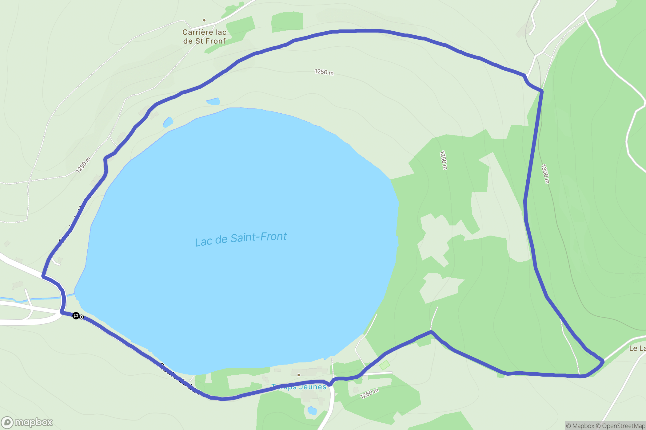 Saint-Front : carte du parcours de randonnée - France
