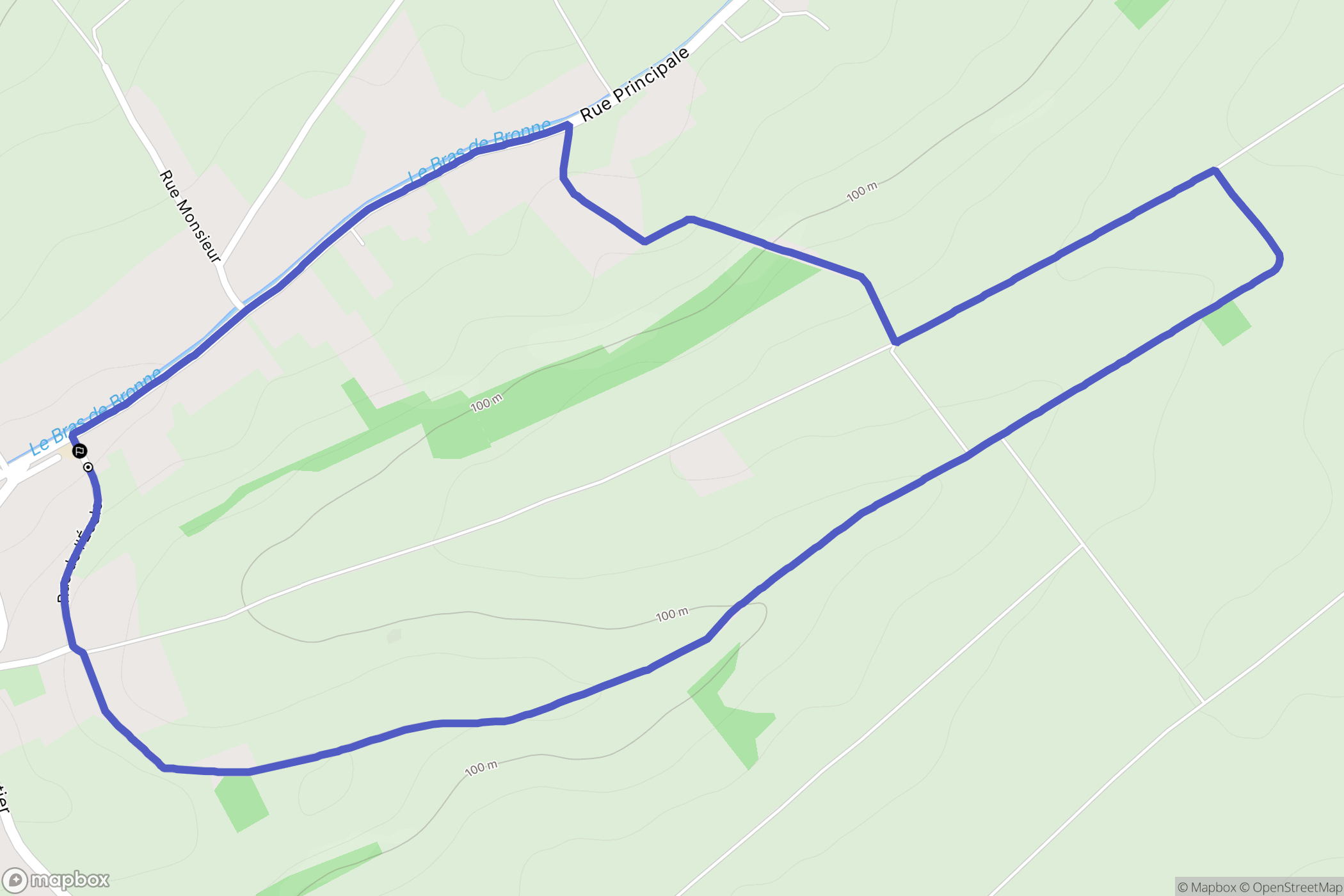 Humbert : carte du parcours de randonnée - France