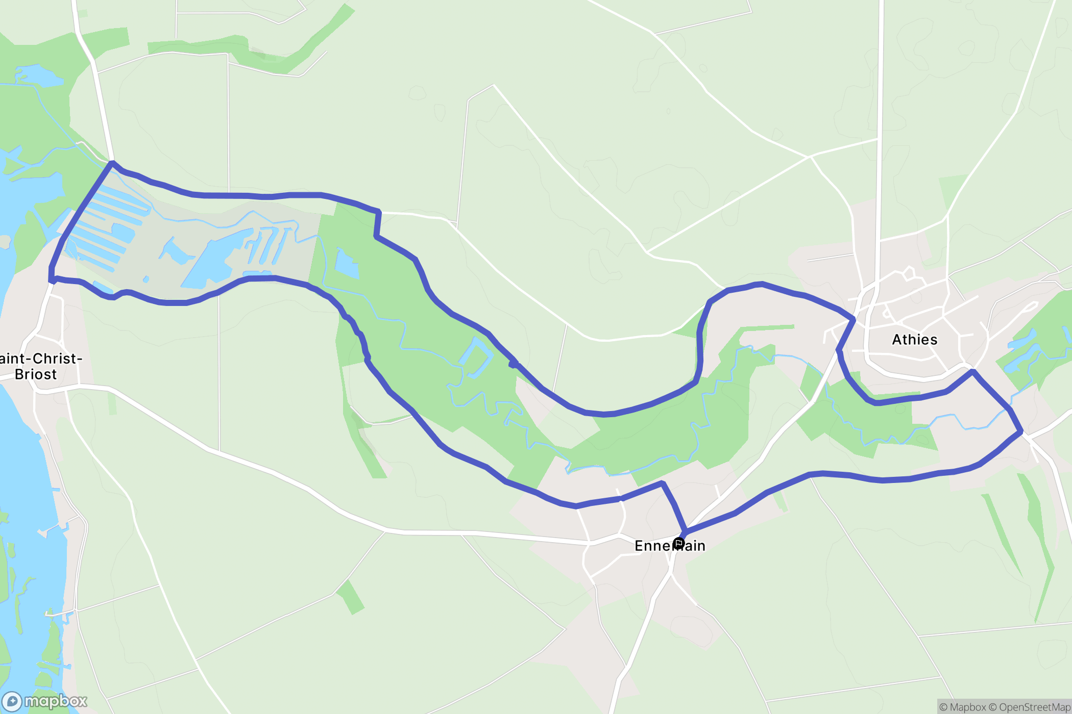 Ennemain : carte du parcours de randonnée - France