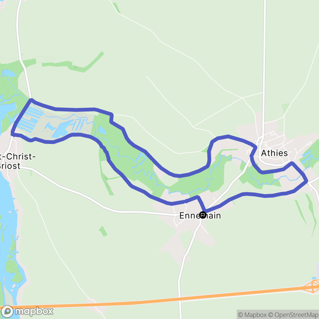 Ennemain : carte du parcours de randonnée - France