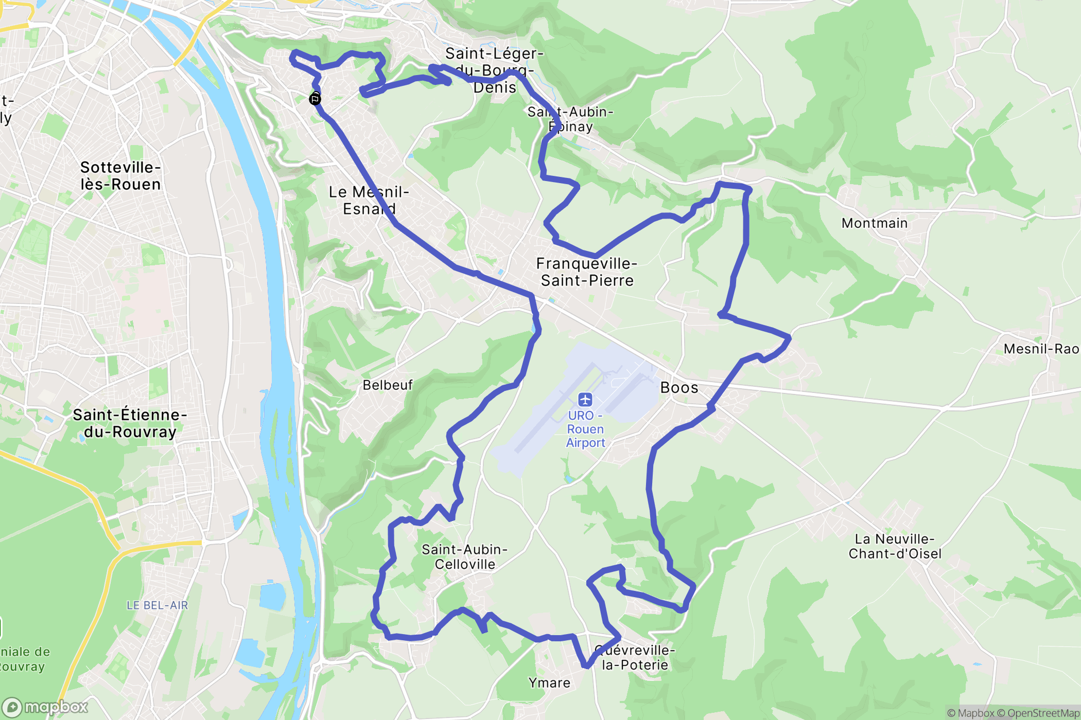 Bonsecours : carte du parcours de randonnée - France