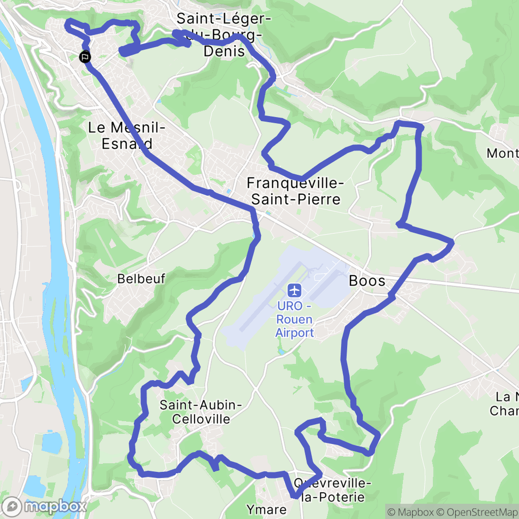 Bonsecours : carte du parcours de randonnée - France