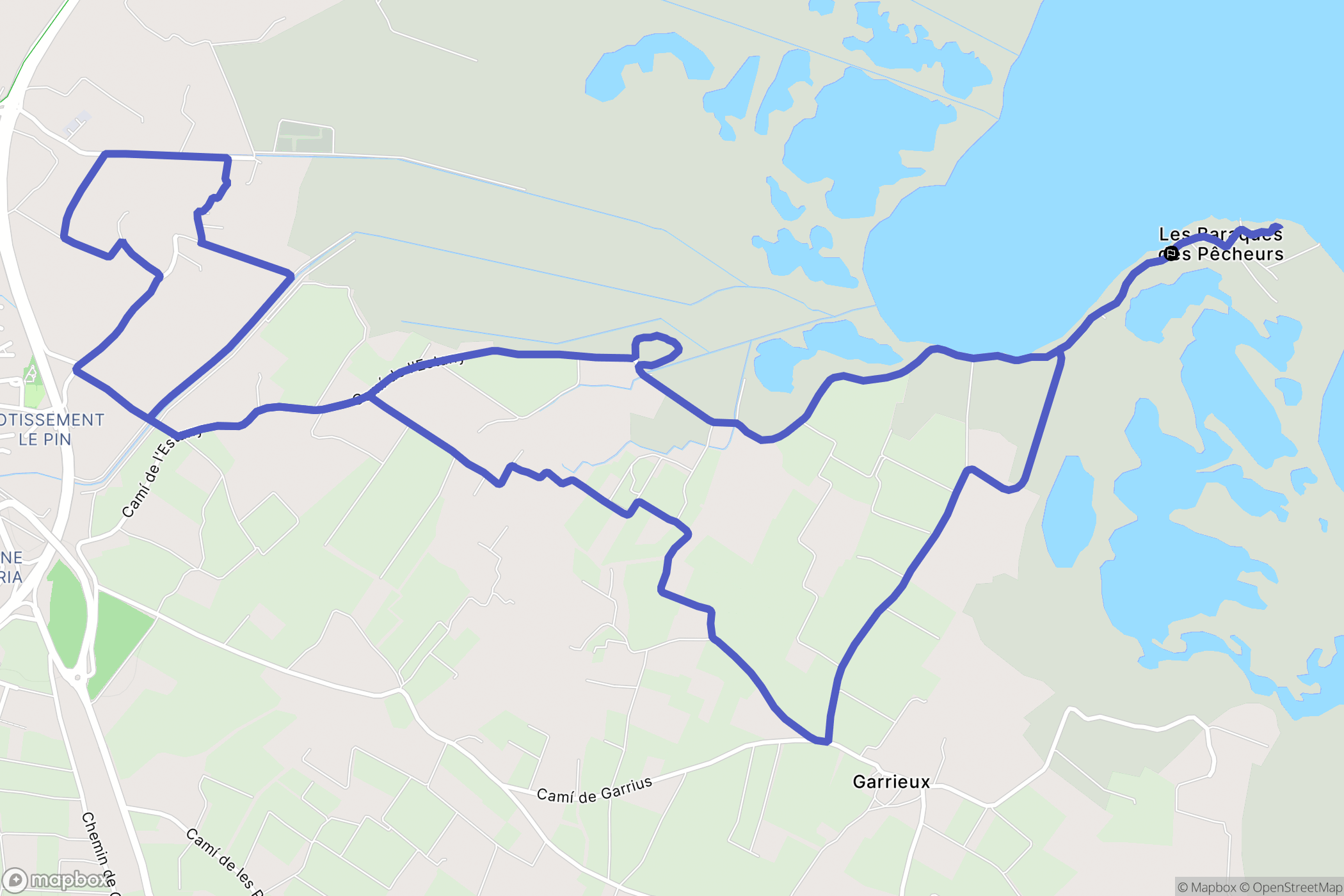 Salses-le-Château : carte du parcours de randonnée - France