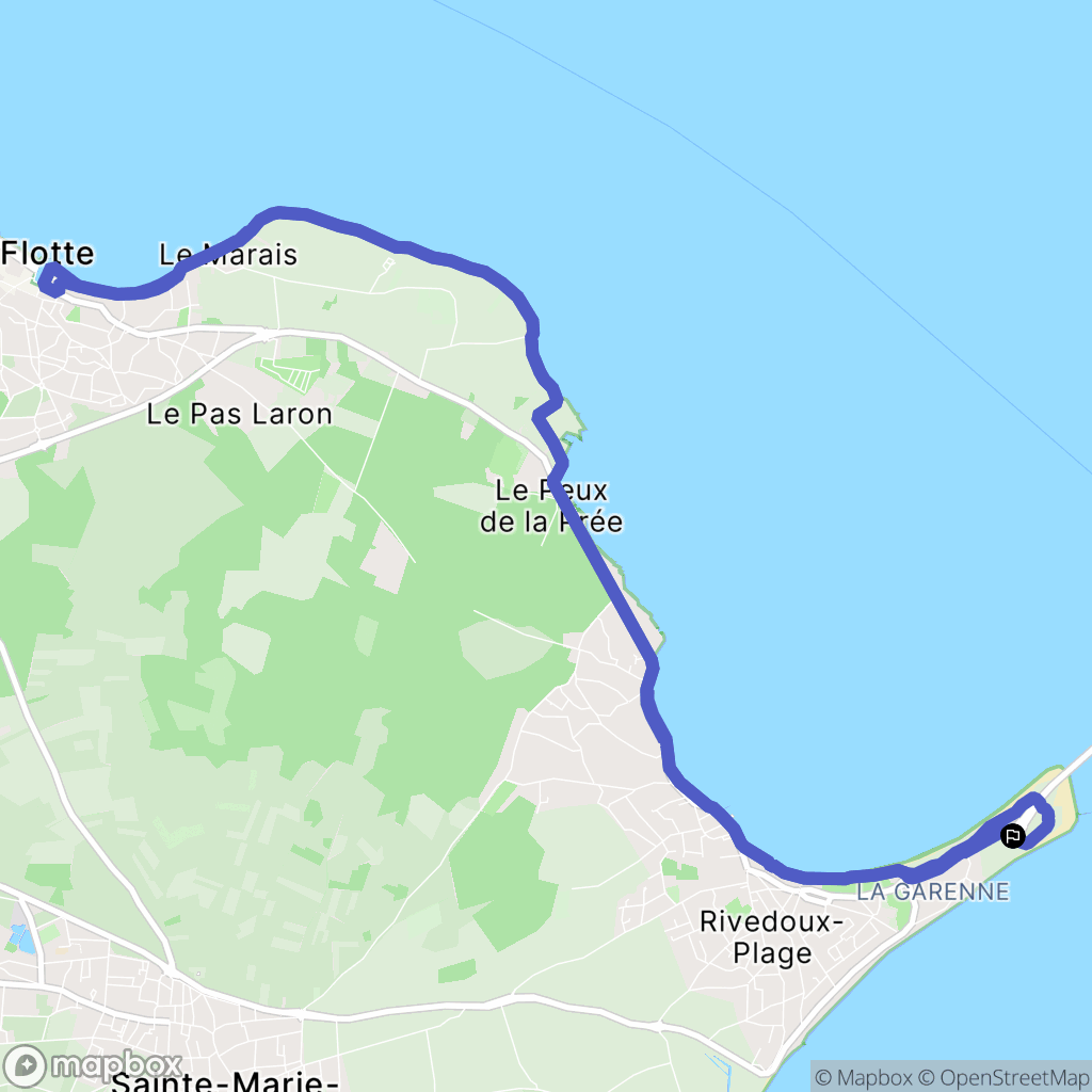 Rivedoux-Plage : carte du parcours de randonnée - France