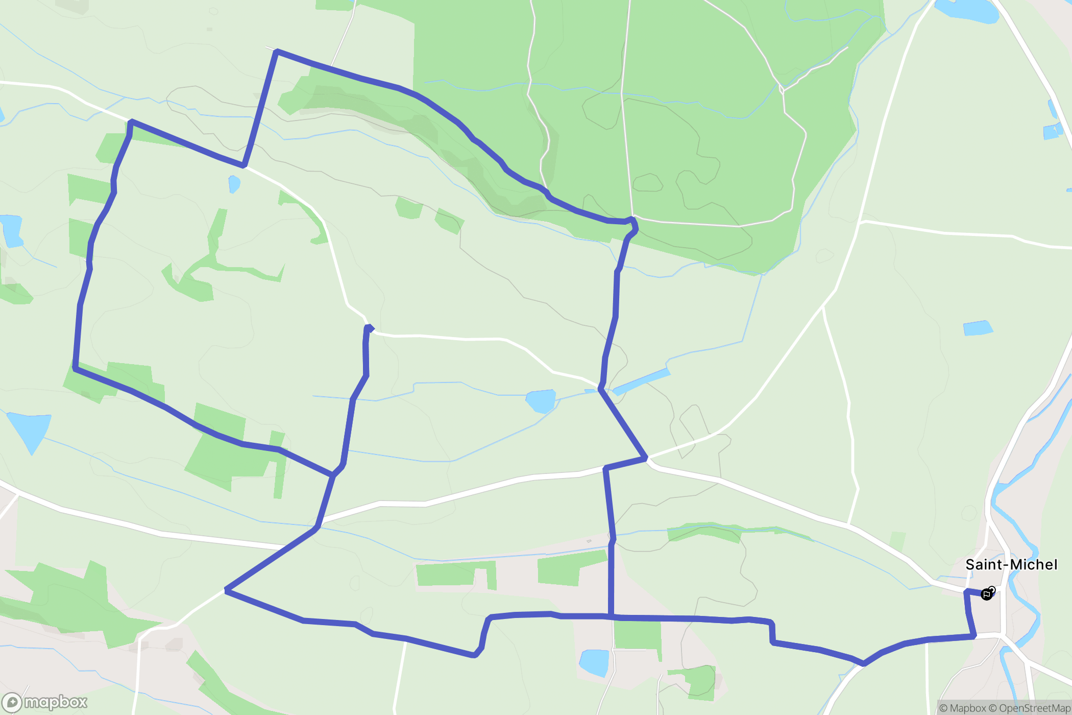 Saint-Michel : carte du parcours de randonnée - France