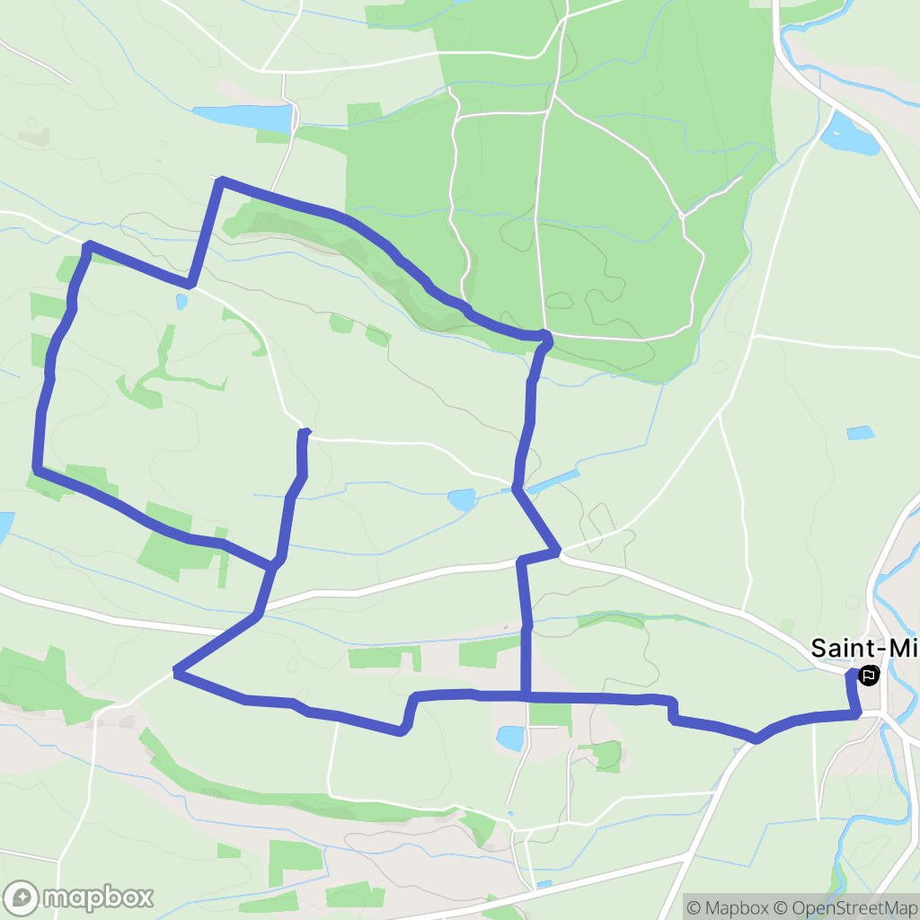 Saint-Michel : carte du parcours de randonnée - France