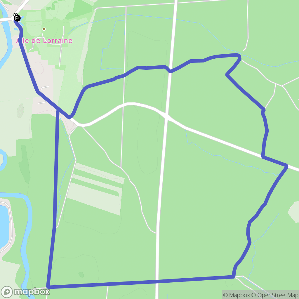 Chiry-Ourscamp : carte du parcours de randonnée - France