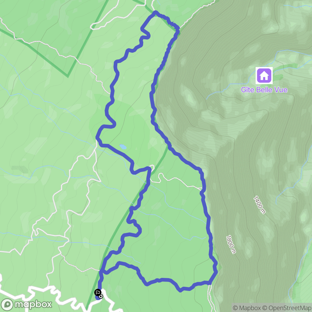 Saint-Paul : carte du parcours de randonnée - France
