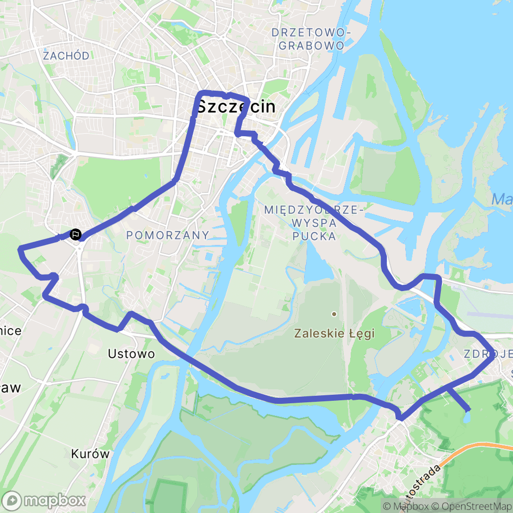 Szczecin: mapa trasy - Poland