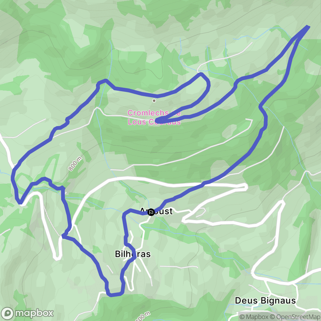 Bilhères : carte du parcours de randonnée - France