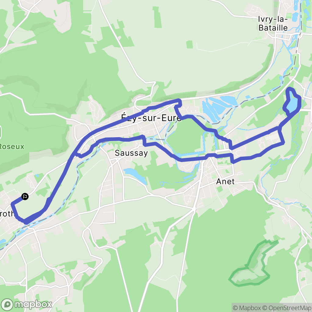 Croth : carte du parcours de randonnée - France
