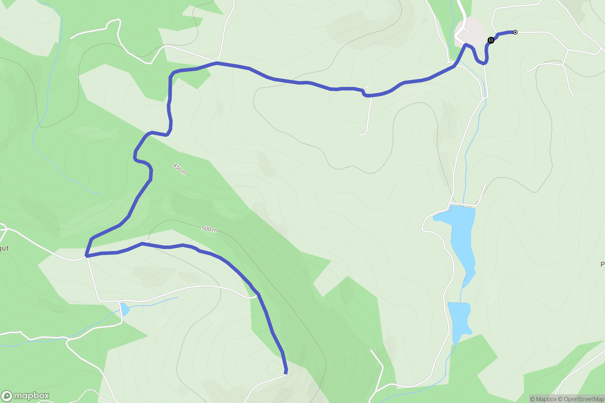 Fajac-en-Val : carte du parcours de randonnée - France