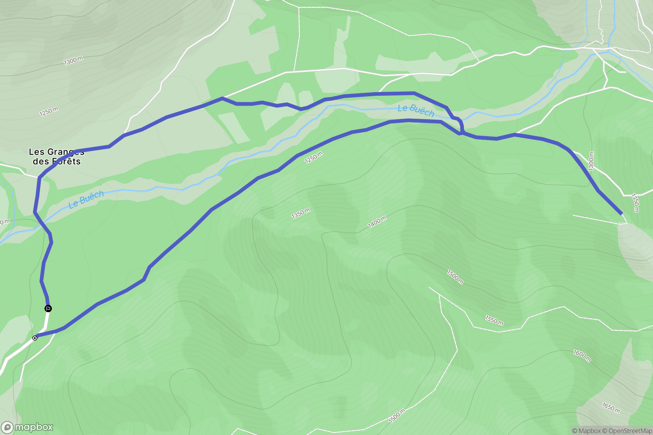 Lus-la-Croix-Haute : carte du parcours de randonnée - France