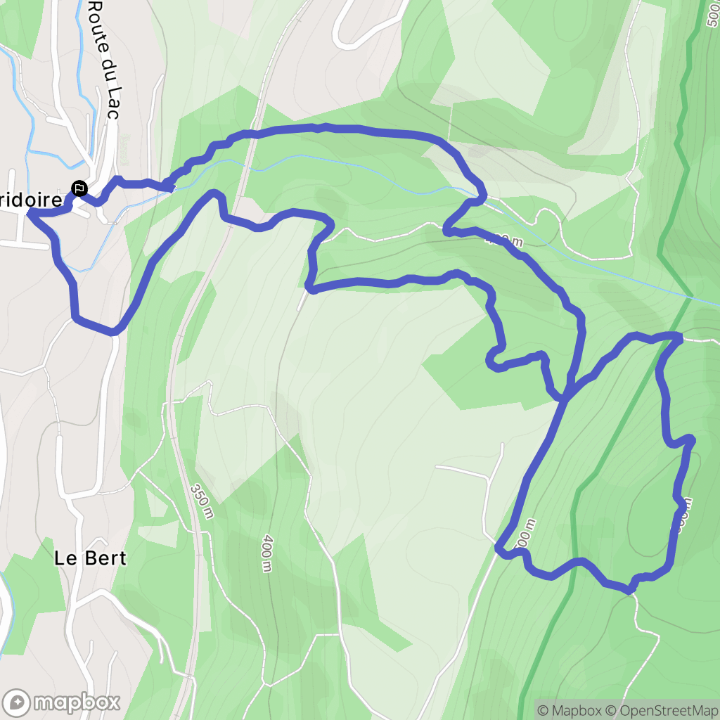 La Bridoire : carte du parcours de randonnée - France