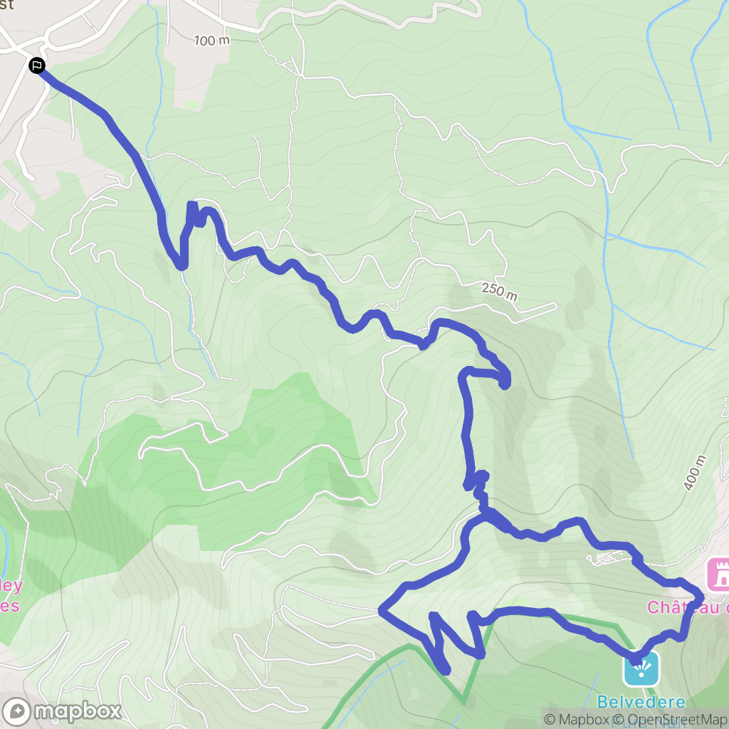Sorède : carte du parcours de randonnée - France