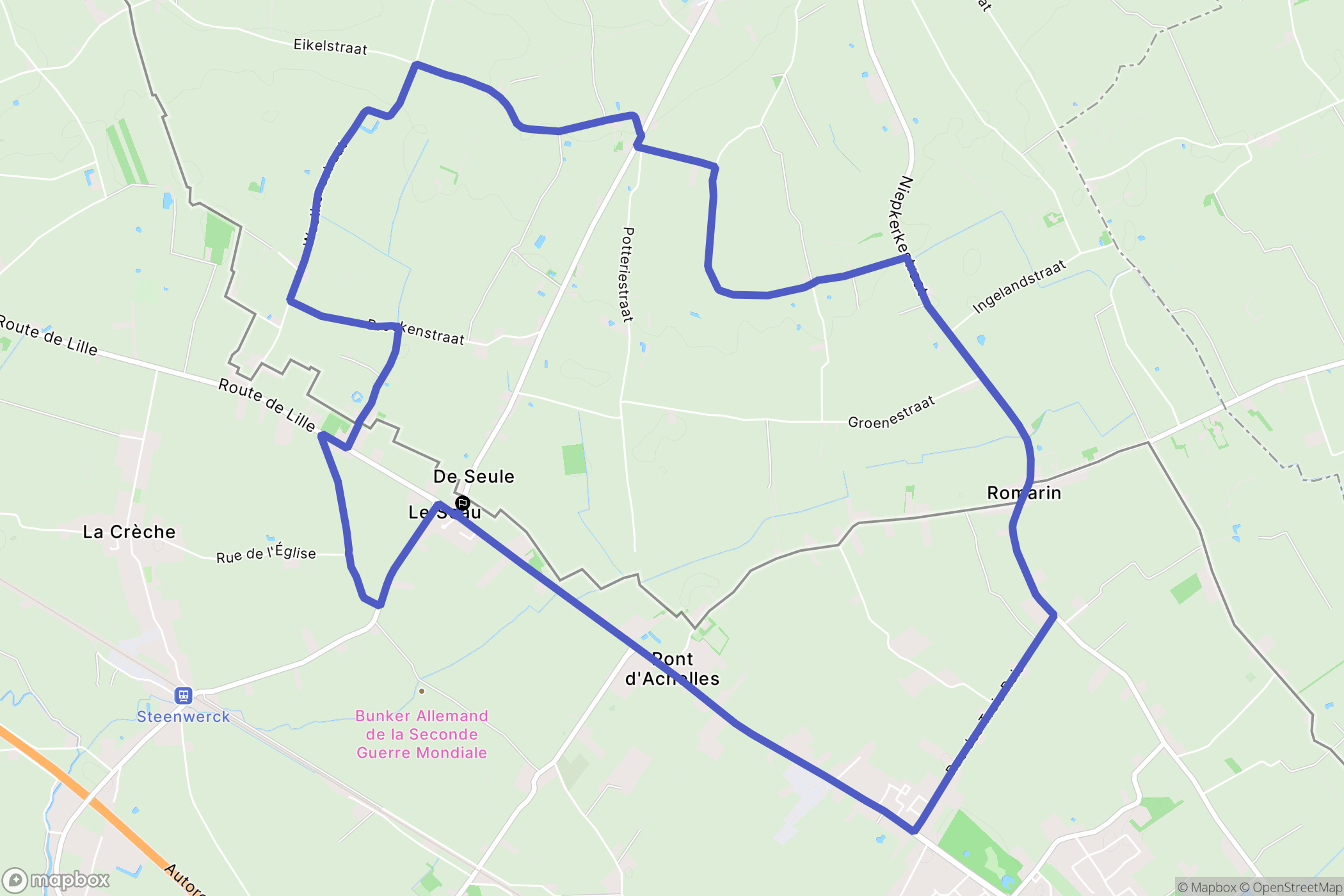 Bailleul : carte du parcours de randonnée - France