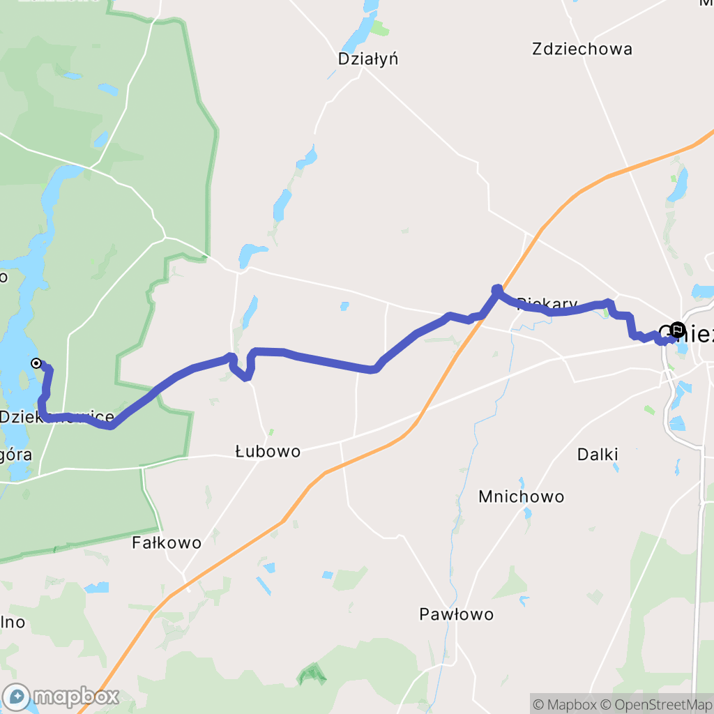 Siemianowo: mapa trasy - Poland
