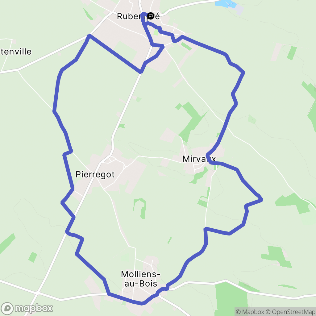 Rubempré : carte du parcours de randonnée - France