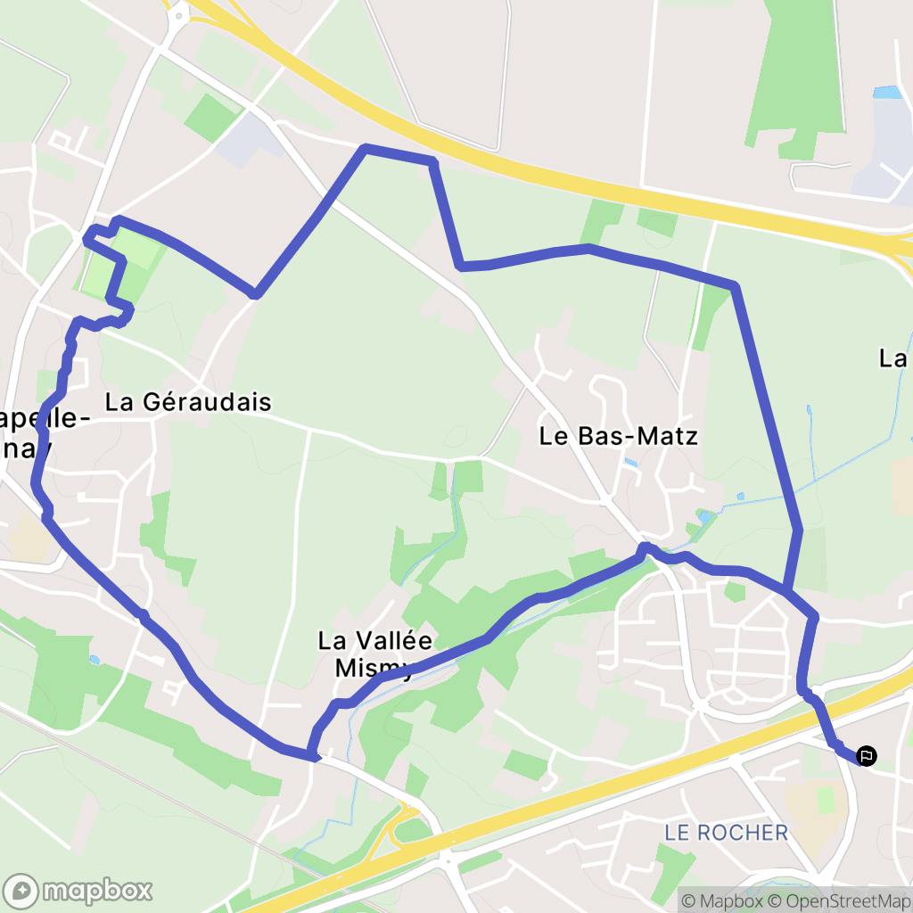 Savenay : carte du parcours de randonnée - France
